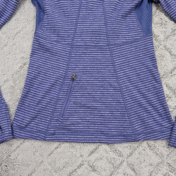 Lululemon Jacket Womens 6 Purple Stripe Run Your Heart Out Pullover ½ Zip - Picture 8 of 9
